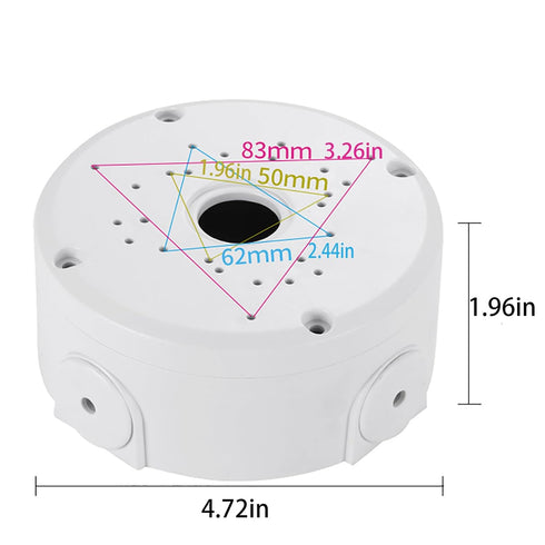 Universal Bullet Security Camera Junction Box Mount Bracket - Plastic Rainproof for IP Camera Electric Enclosure (1
