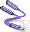 USB C to 3.5mm Audio Headphone & Android Phone Charger Adapter, 2-in-1 Type C Dongle Cable & 60W Fast Charging for