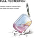 JIAXIUFEN AirPods Pro Case Cover, Gold Sparkle Glitter Marble Design, Cute Full Protective Silicone TPU Skin for Women
