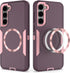 Designed for Samsung Galaxy S23 Plus Case, Double Layer Protection, Magnetic Compatible with MagSafe, Purple Rose