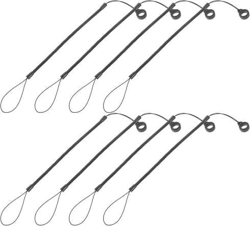 NUOBESTY 8pcs Plastic Elastic Tether Lanyard for Touch Pens, Retractable Coiled Spring Anti-Lost Stylus Pen Tether with