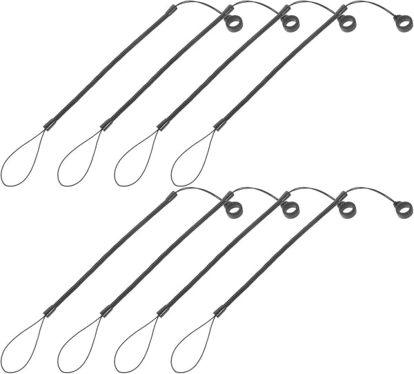 NUOBESTY 8pcs Plastic Elastic Tether Lanyard for Touch Pens, Retractable Coiled Spring Anti-Lost Stylus Pen Tether with