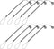 NUOBESTY 8pcs Plastic Elastic Tether Lanyard for Touch Pens, Retractable Coiled Spring Anti-Lost Stylus Pen Tether with