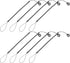 NUOBESTY 8pcs Plastic Elastic Tether Lanyard for Touch Pens, Retractable Coiled Spring Anti-Lost Stylus Pen Tether with