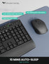 LIZRROT 2.4GHz Ergonomic Wireless Keyboard and Mouse Combination, Quiet Full Length Mouse and Keyboard, Wrist Stand