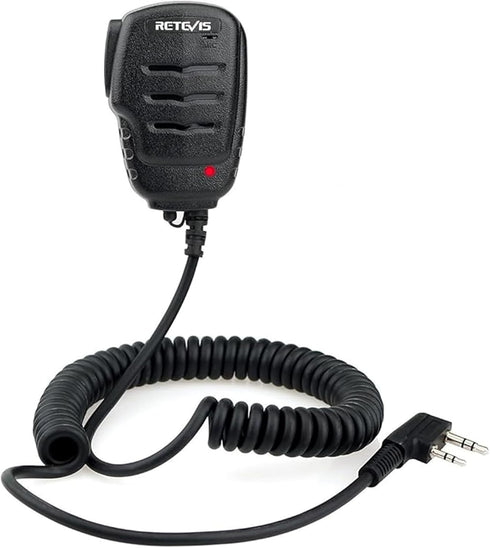 Retevis Walkie Talkies Mic, LED Shoulder Speaker Mic for Retevis RT22 RT68 H-777, Compatible with Baofeng Radios -