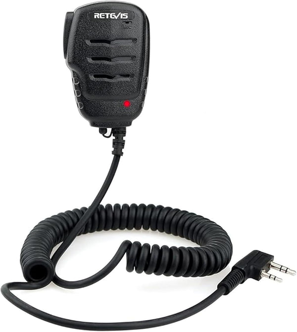 Retevis Walkie Talkies Mic, LED Shoulder Speaker Mic for Retevis RT22 RT68 H-777, Compatible with Baofeng Radios -