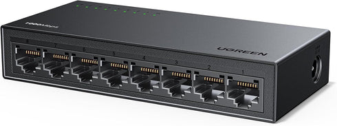 UGREEN Ethernet Switch, 8 Port Gigabit Ethernet Splitter, Plug & Play, Wall Mount