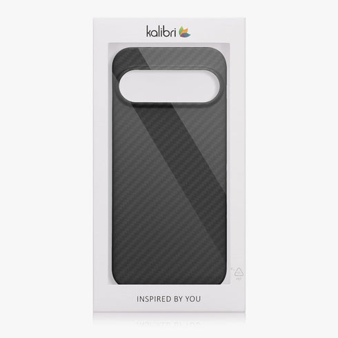 kalibri Aramid Fiber Case for Google Pixel 9 - Black Matte, Super Slim Strong Protective Phone Cover