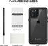 Lanhiem iPhone 12 Pro Max Case, IP68 Waterproof Dustproof Shockproof with Built-in Screen Protector