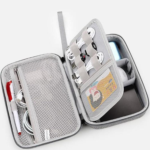 Hard Electronic Organizer Travel Bag, Waterproof Shockproof Case for Power Bank, Adapters, Chargers, Cables, Flash