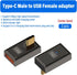 2 Pack Type C Male to USB 3.0 A Female Charger Converter ,10Gbps USB 3.1 Type C to USB A OTG 120W Fast Charging Compatible for Laptop, Mobile Phone, Tablet (Center Bend)