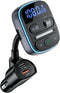 LENCENT Bluetooth FM Transmitter PD 30W, Bluetooth Car Adapter with QC3.0 Fast Charger, Hi-Fi Bass Music, Wireless