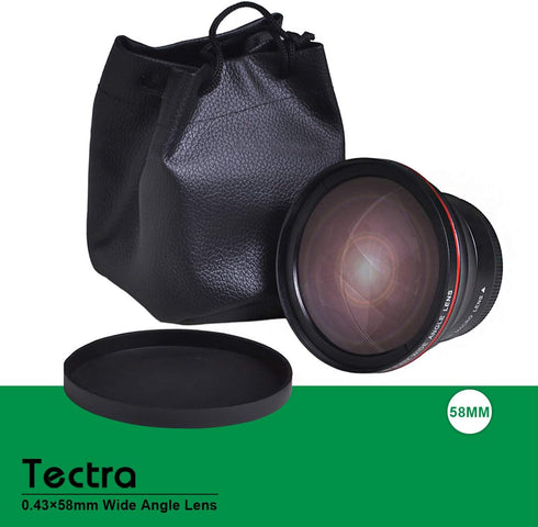 Tectra 58MM 0.43x T7 T7i T6i T6s T6 SL2 SL3 70D 77D 80D 1100D 700D 650D 600D 550D 300D 100D Professional HD Wide Angle