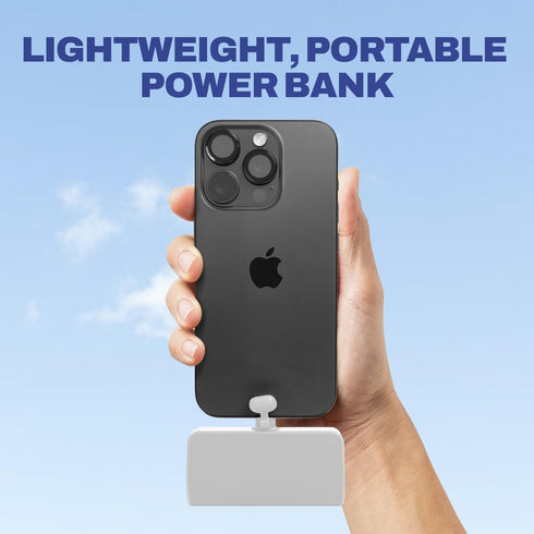 Portable Power Bank with Built-in Lightning Connector, 5,000 mAh, LCD Screen, Fast Charging for iPhone 14 & Older