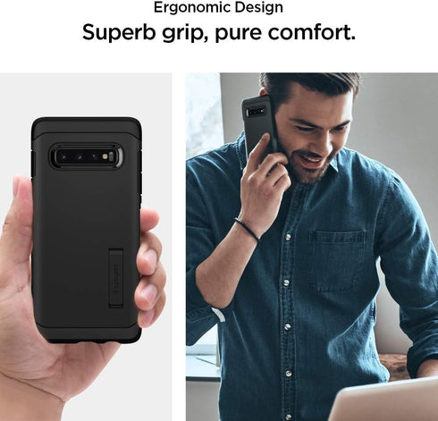 Spigen Tough Armor Case Designed for Samsung Galaxy S10 (2019) - Black