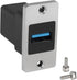 QIANRENON 5Gbps USB3.0 Rectangular Metal Panel Adapter, USB3.0 Female to Female Panel Mount Connector