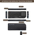 Gugxiom 2.4G Wireless Touchpad Keyboard, USB2.0 Mini Wireless Keyboard with 69 Backlight Keys and Touch Pad