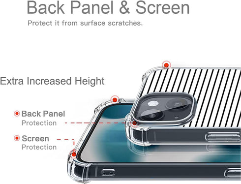 Stripes Case for iPhone 13/14, Hard PC+TPU Bumper Clear Protective Case Compatible with iPhone 13/14 6.1" - Minimal