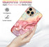 Btscase Rose Gold Marble Pattern Case Compatible with iPhone 13 Pro Max 6.7 Inch 2021, Heavy Duty Shockproof Full Body