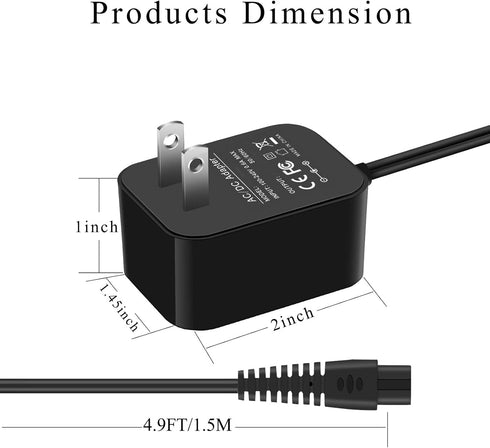 WUKUR Charger for Homitt Electric Spin Scrubber, AC Adapter for HM115C, HM115CW, HM115CD, HM115CG and More