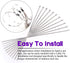 Swpeet 50Pcs 14 Inch Stainless Steel Exhaust Strap Wrap, Coated Locking Cable Zip Ties