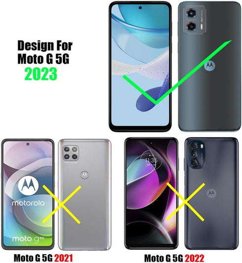 (3+3 For Motorola Moto G 5G 2023 (3 Pack) Tempered Glass Screen Protector and (3 Pack) Camera Lens Protector, 9H Hardness, 2.5D, Anti Scratch, HD Clear