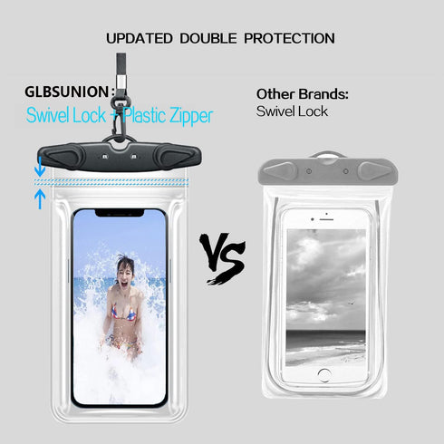 Universal Waterproof Phone Pouch, 4 Pack IPX8 Lanyard Case Compatible with iPhone 15 14 13 12 11 Pro Max