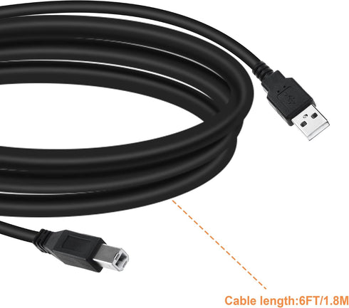 6ft C4235 C4240 C4250 C4270 C4272 C4273 C4275 C4280 USB Cable PC Laptop Data Sync Transfer Cord Replacement for HP