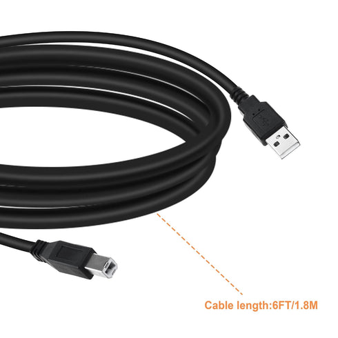 6ft A526 C4280 C5280 USB Cable PC Laptop Data Sync Transfer Cord Replacement for HP Photosmart All-in-One Printer