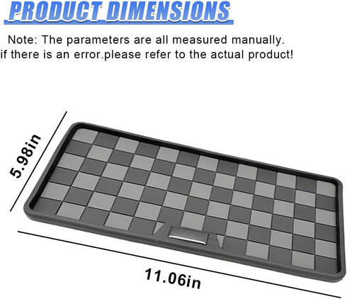 Deaelf 11"6" Car Dashboard Non-Slip Mat, PVC Grid Sticky Adhesive Gripping Pad, Heat Resistant Multifunctional Vehicle