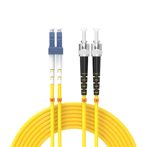 2Meters 7ft LC/UPC-ST/UPC Single-Mode Fiber Optic Cable LC to ST OS2 Jumper Optical Patch Cord