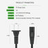 LG TV Power Cord 6FT for 24" 28" 32" 40" 43" 48" 49" 50" 55" 60" 65" 75" 80" 85" LCD HD Smart 4K TV 2 Prong AC Power