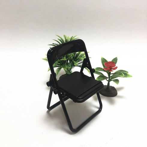 Generic Mini Folding Chair Cell Phone Stand Desktop Foldable Mobile Phone Holder for