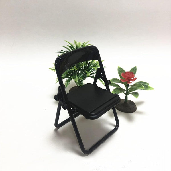 Generic Mini Folding Chair Cell Phone Stand Desktop Foldable Mobile Phone Holder for