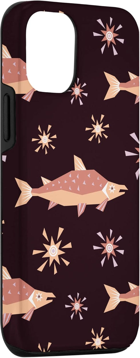 Ocean Salmon Ice Fish 12/12 iPhone Pro Cute Salmon Fish Pattern Case