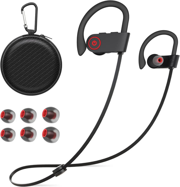 Bluetooth Wireless Headphones, 16H Playtime Earbuds with Mic, IPX7 Waterproof Sports Sound Isolation Headsets