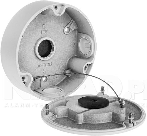 PFA130-E Waterproof Junction Box for Indoor/Outdoor Dome and Bullet Camera, White with Cable Gland