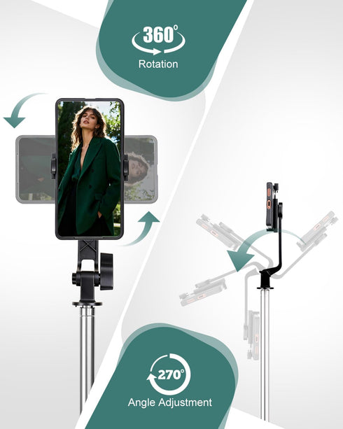 GBFETM 71" Phone Tripod Selfie Stick for iPhone and Android Phone, Cell Phone Tripod Stand with Wireless Remote Control