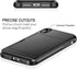 SAMONPOW iPhone X/XS Case Wallet Card Holder for iPhone 10, Heavy Duty Protection, Shockproof, Anti Scratch, Black