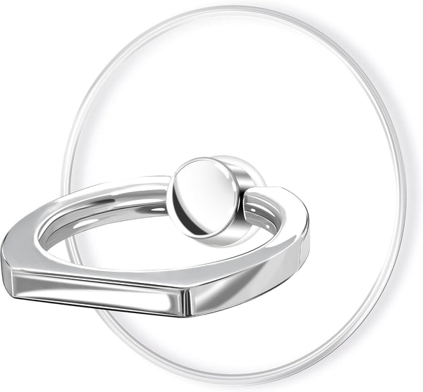 TACOMEGE Clear Cell Phone Grips Holder, Transparent Finger Ring Kickstand for Smartphone Tablet