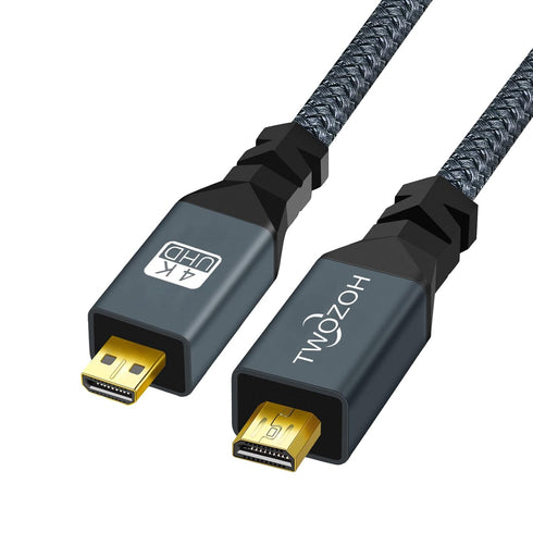 Twozoh 3D/4K 1080p, 30CM/1Ft Micro HDMI Cable, Type D Male to Male, Support
