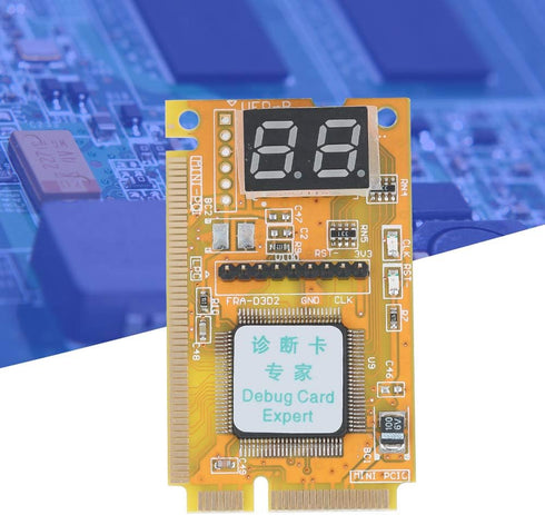 Bewinner Debug Card, Portable Computer Diagnostic Card Support Mini PCI Mini PCI-E LPC Bus Interface, Laptop Analyzer