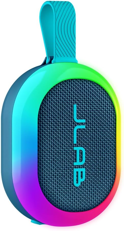 JLab Pop Party Portable Bluetooth Speaker, Navy, 8+ Hours of Playtime, IP55 Waterproofing,