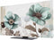 Yukro Blue Broccoli Indoor TV Dust Cover, Vintage Victorian Style Flowers Elastic TV