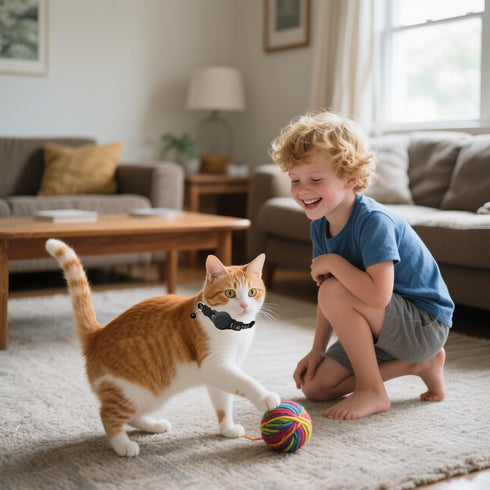 Waterproof GPS Collar for Cats - Pet Tracker Compatible with Google Find My (Android Only), No Monthly Fee. Advanced