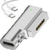 Magnetic 90 Degree USB C to Magnetic 2 T-Tip Adapter, Type-C to Safe 2 T-Head PD 100W Power Fast Charging Converter