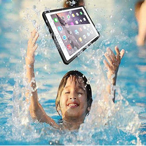 AICase IP68 Waterproof Case for iPad Pro 9.7/iPad Air 2 2014, 360 Degree All Round Protective with Lanyard