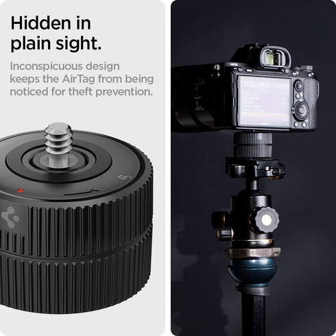 Spigen Camera Adapter Mount for AirTag, Compatible with Nikon DSLR, Canon DSLR, GoPro Hero Series, DJI Pocket