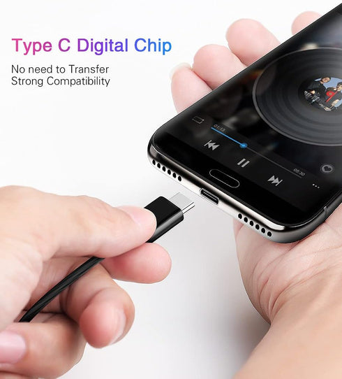 USB C Headphones Replacement for Samsung Z Flip4 Fold4, HiFi Stereo Type C Earbuds Wired Earphones with Mic Volume